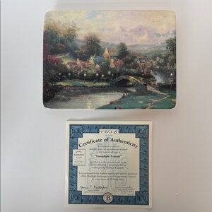 Thomas Kinkade Lamplight Country Porcelain Collector Plate Bradford Exchange EUC